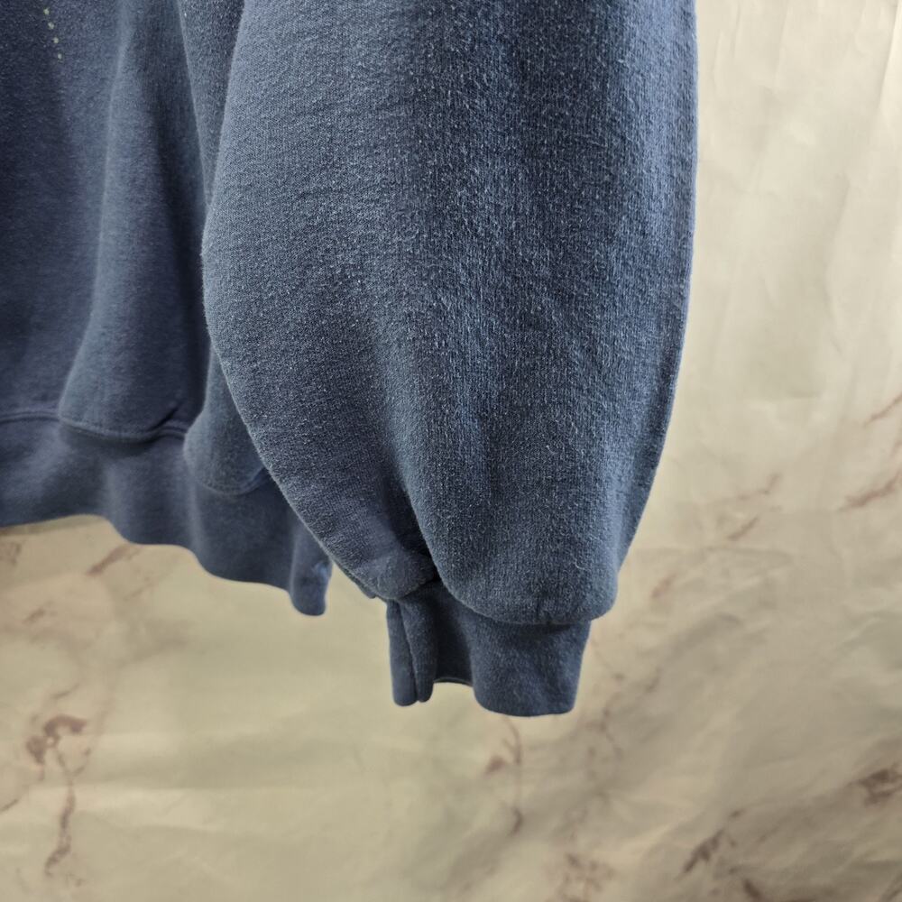 Vintage Sweatshirt Womens XL Blue Sunflower Granny 90s Pullover Crewneck Flower - Picture 4 of 12